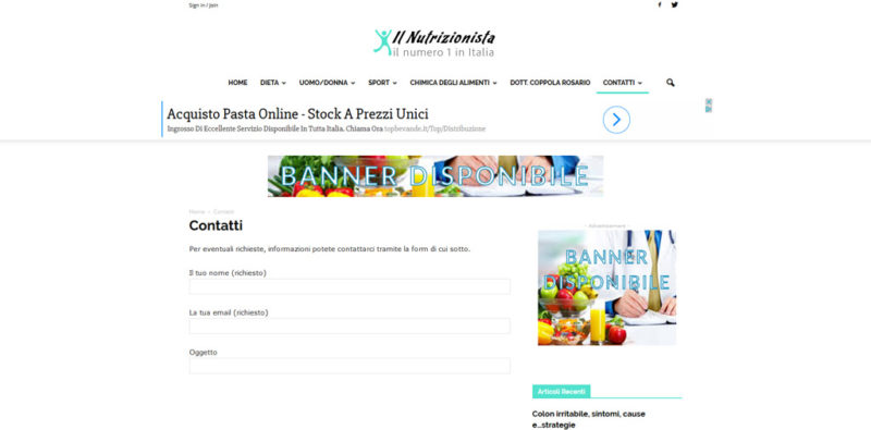 Realizzazione siti web - Studioweb360 - Il Nutrizionista